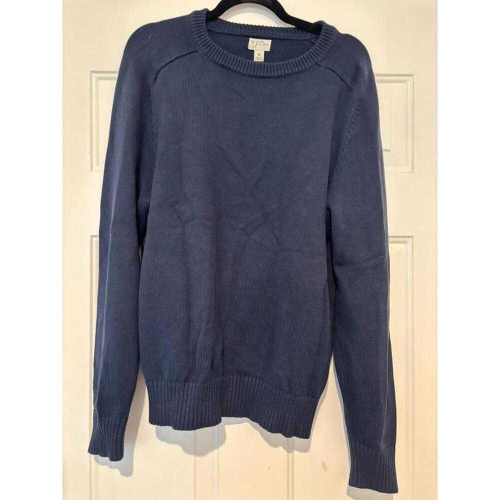 Women's J Crew sz M blue knit sweater #805
